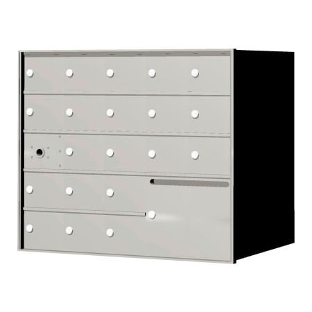 Florence Mfg Co Florence 4B+ Horizontal Mailbox, 28" H, 20 Mailbox, 1 Outgoing, Front Load, Aluminum, USPS 140055OUA